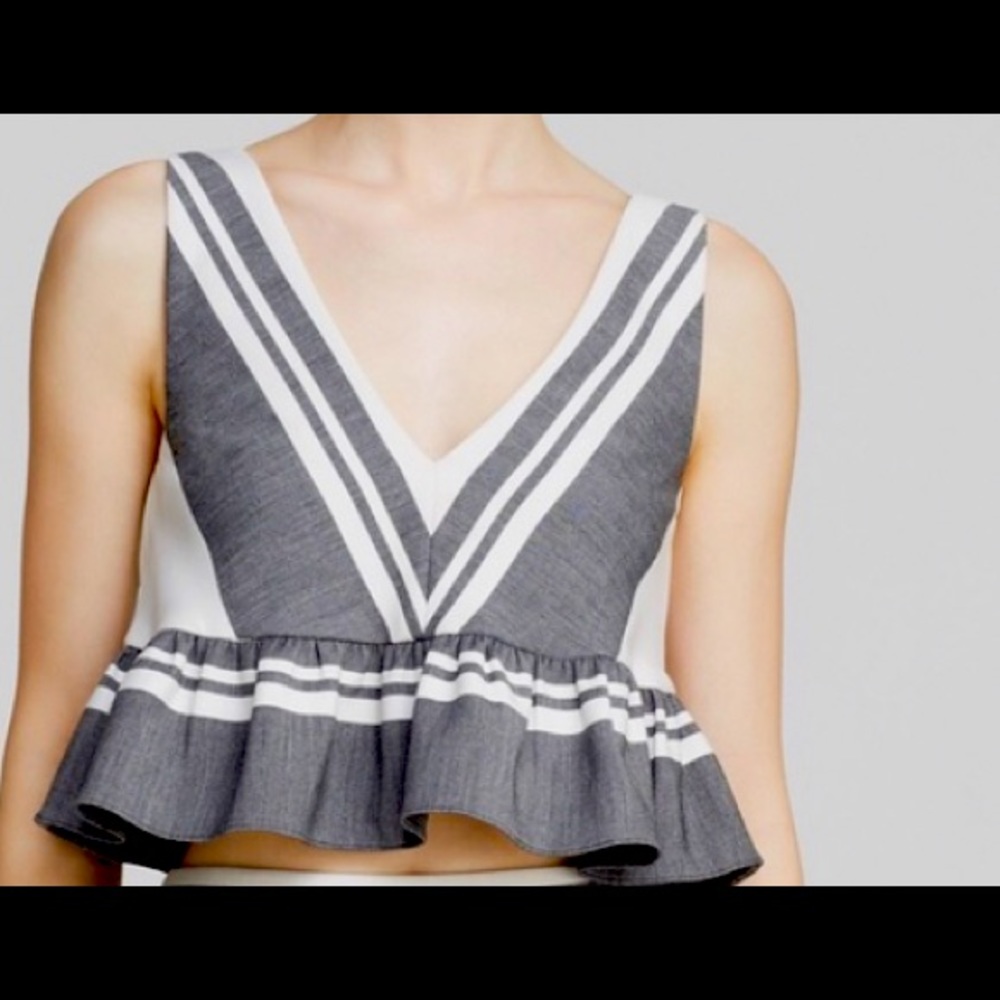 ELISABETH AND JAMES crop ruffle top.